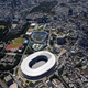 An aerial photo of the Tokyo Olympic Park in Japan.